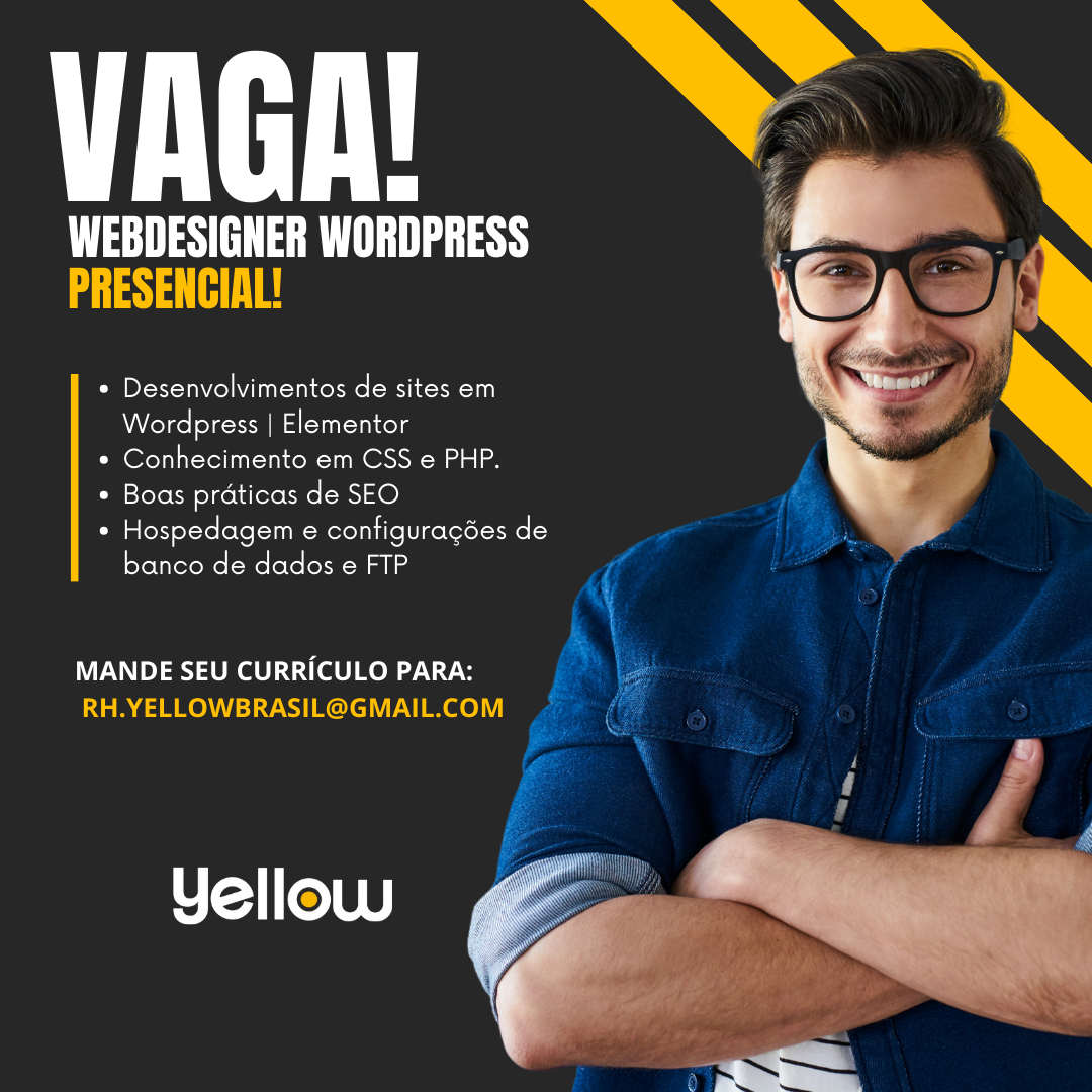 VAGA WEBDESIGNER - trabalhe na yellow